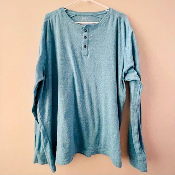 Apt. 9 Shirts Mens Apt 9 Premier Flex Blue Henley Size Xxl Poshmark